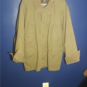 Vintage American Eagle Outfitters flannel-lined chore coat jacket olive green